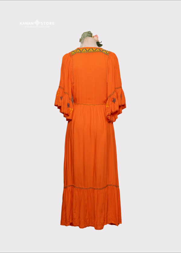 Vestido Xochilt Naranja - Imagen 2