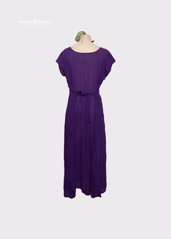 Vestido liso oaxaca morado - Imagen 2