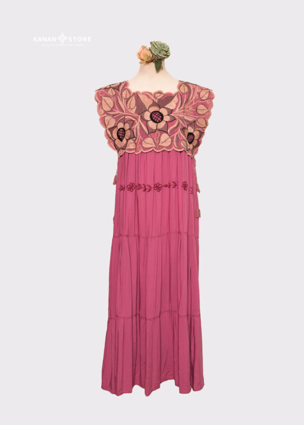 Vestido Rosa Palo/Beige