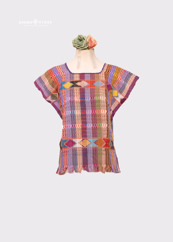 Blusa Zinacantan multicolor flecos