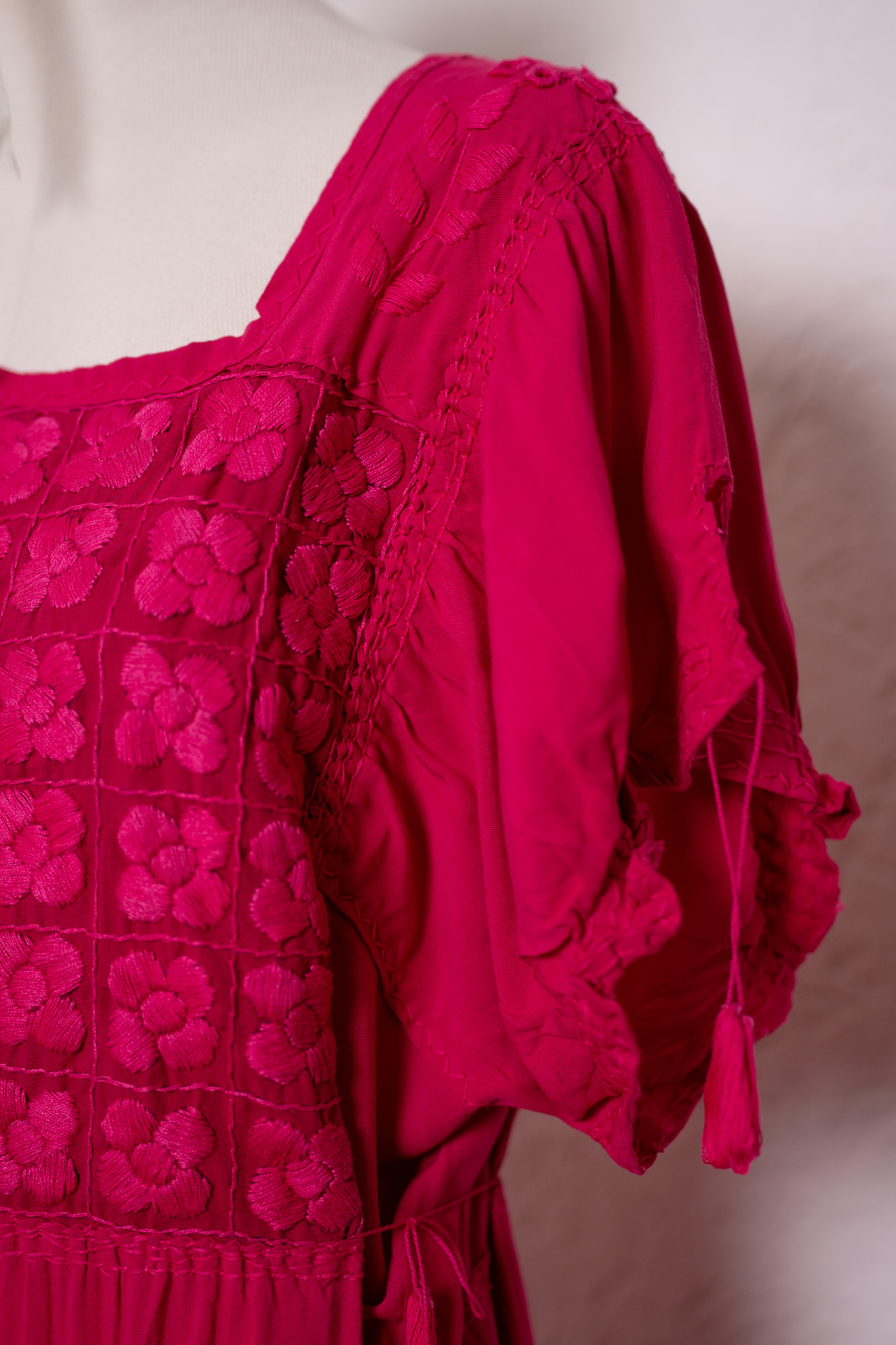 Vestido Camila flores fiusha (Grande) - Imagen 2