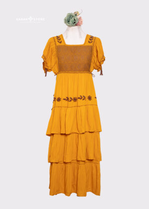 Vestido Valeria Mostaza
